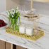Bathroom Vanity Tray for Counter Organizer - 11 Inch Small Decorative Tray Gold Rectangle Countertop Tray for Perfume Makeup Cosmetic Jewelry...