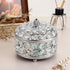 Hipiwe Crystal Mirrored Jewelry Box - Jewelry Trinket Organizer Treasure Box Home Decor Ring Earrings Necklace Storage Holder Chest Keepsake Box,B...