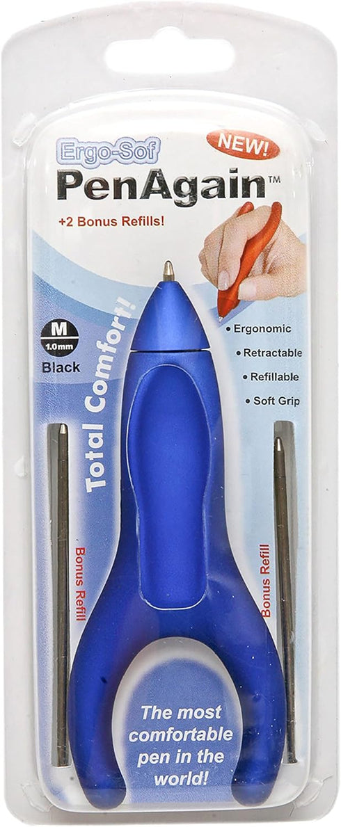 PenAgain ErgoSof Pen Ehlers-Danlos Arthritis Carpal Tunnel Pain Relief Blue (00021)...