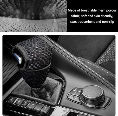 Car Gear Shift Knob Cover,Breathable Car Gear Shifter Cover for Protecting Shifter Knobs,Universal Car Shifter Cover Car Interior Accessories for ...