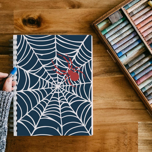 FINGERINSPIRE 3PCS Spider Web Painting Stencil 8.3x11.7inch Reusable Halloween Spider Stencil Spider Web Drawing Template Halloween Themed Stencil...