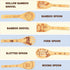 Wooden Spoons for Cooking Sets of 7 Pieces, Magical Bamboo Cooking Kitchen Utensils Kitchen Accessories Set Engraved Patterns Magic Cooking Spoons...