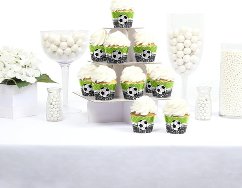 Big Dot of Happiness Goaaal - Soccer - Baby Shower or Birthday Party Decorations - Party Cupcake Wrappers - Set of 12...
