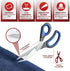 XFasten Sewing Scissors for Fabric Cutting Blue 9.5 Inch Professional Fabric Scissors Sewing | Heavy duty and Large...