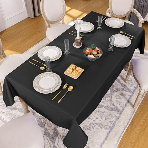 Softalker Rectangle Tablecloth, Waterproof & Stain Resistant Table Cloths Wrinkle Free Fabric Washable 210GSM Polyester Table Cover for Dining/Par...