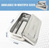 Stainless Steel Medical Dental Sterilizer Instrument Box, Organizer Storage Tray with Lid - 7L x 3W x 1.25H (Plain)...
