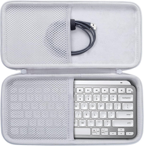 Aenllosi Hard Carrying Case Compatible with Logitech MX Keys Mini Advanced Wireless Illuminated Keyboard (White)...
