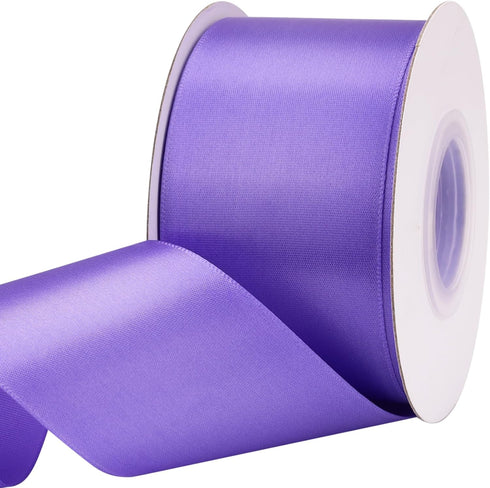 2 inch Wide 25 Yards Lavender Satin Ribbon,Silk Ribbons Roll Craft Fabric Ribbon for Gift Wrapping, Perfect Wedding, Party Wreath, Sewing,Holiday ...