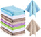 9 Pieces Fish Scale Cloth Microfiber Cleaning Cloth Nanoscale Cloth Glass Cleaning Wave Pattern Fish Scale Cloth Rag for Washing Windows, Mirrors ...
