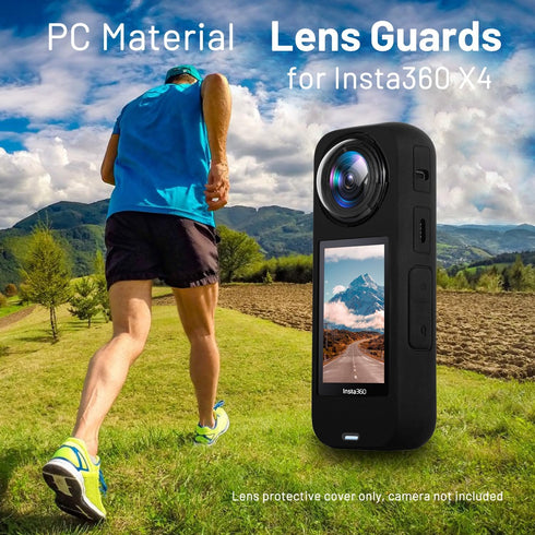 JINSERTA Dual Lens Guards for Insta360 X4 Action Camera, Protective Case for Insta 360 ONE X4 360 Waterproof Action Camera Accessory (PC)...