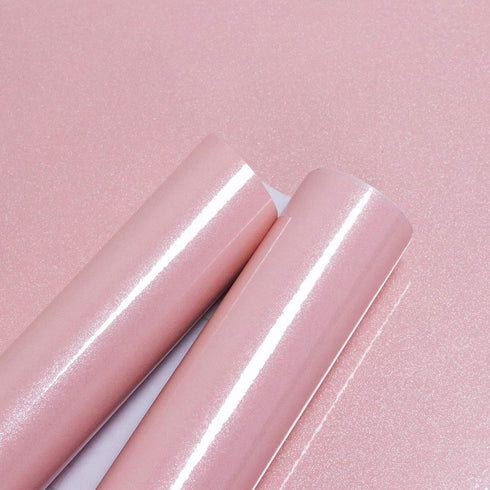 15.8”×197”Glossy Pink Contact Paper Peel and Stick Countertop Contact Paper Self-adhesive Removable Glitter Contact Paper Waterproof Wallpaper Dec...