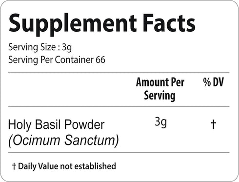 bixa BOTANICAL Tulsi Leaves Powder (Holy Basil Leaf/Ocimum Sanctum) 7 Oz / 200g,Pack of 1 | Support Immunity|Taken as Tea...