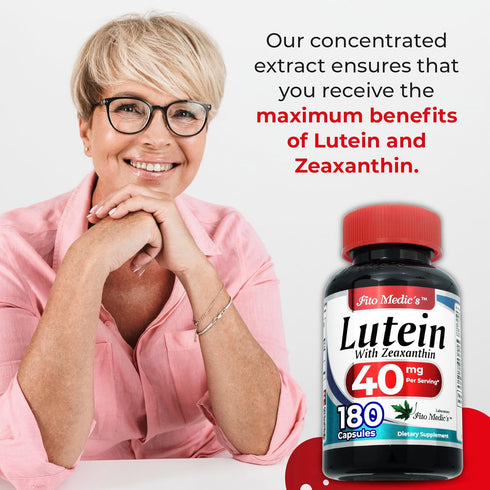 FITO MEDIC'S Lab | lutein |180 Capsules |40 mg| lutein 40mg | lutein and zeaxanthin supplements | concentrate extract | lutein 40 mg | lutein and ...