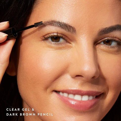 LAURA GELLER NEW YORK Sculpt-n-Stay Waterproof Brow Pencil & Gel- Dark Brown...