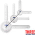 ASA TECHMED 3 Pcs Goniometer Set, 12, 8, 6 Inch Medical Spinal Goniometer Angle Protractor Angle Ruler...