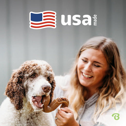 Benebone Tripe Bone Durable Dog Chew Toy for Aggressive Chewers, Real Tripe, Made in USA, Medium...