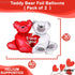 KatchOn, Huge 40x30 Inch Teddy Bear 'I Love You' Balloons - Pack of 2, Red, Romantic-Themed Balloons for Valentine's Day, Anniversary, Romantic Ni...