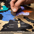 Scratch off Map of the Europe - Easy to Frame 24x16 European Travel Map Poster with Cities - Large Black and Gold Push Pin Travel Wall Maps - Scra...