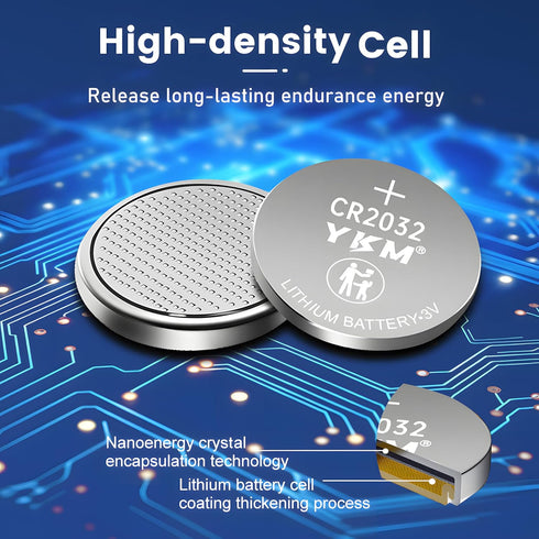 CR2032 3V Lithium Battery 2032 3 Volt Batteries for Airtag Key Fob Ring Sensor Watch Button Coin Battery (10 Pack)...