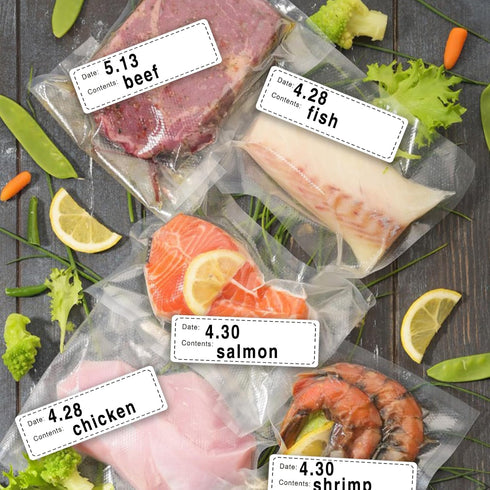 600pcs Removable Freezer Labels,1x3 Inch Food Storage Stickers Containers Date Stickers,Easy Clean and Write On Refrigerator Freezer Paper Label,N...