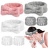 Crosize 7 Pack Face Wash Headband and Wristband Set for Women, Cute Spa Skin Care Headband for Washing Face, Terry Cloth Facia Headband and Wrist ...