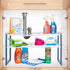 Stalwart Adjustable Under Sink Shelf Organizer Unit, 11.325"x17.75"x15.325", White & Gray...