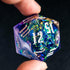 Cusdie Single D20 DND Dice with Sharp Edges and Glitter Foil Inclusions, 20 Sided D&D Dice, 33mm Handcrafted Polyhedral Dice, for Role Playing Gam...