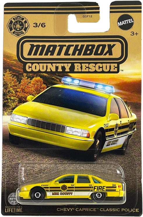 Matchbox County Rescue Chevy Caprice Classic Police 3/6...