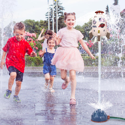 ArtCreativity Sprinkler Rocket Launcher for Kids - Outdoor Rocket Sprinkler with 31 NASA Themed Stickers - Kids Sprinklers for Outside Water Play ...
