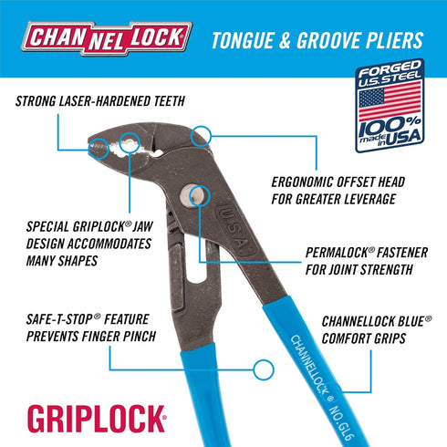 Channellock GL6 Tools, 6.5, Factory...