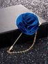 Shappy 15 Pcs Men's Satin Lapel Flower Pins with Metal Chain, Handmade Multi-color Boutonniere Pins with Gift Box for Career Suit Tuxedo of Shirts...