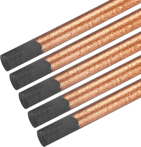 PATIKIL Copper Coated Gouging Carbon Electrode Rods, 10mm/0.4 Inch Dia, 355mm/14-inch Length for Welding, Pack of 5...