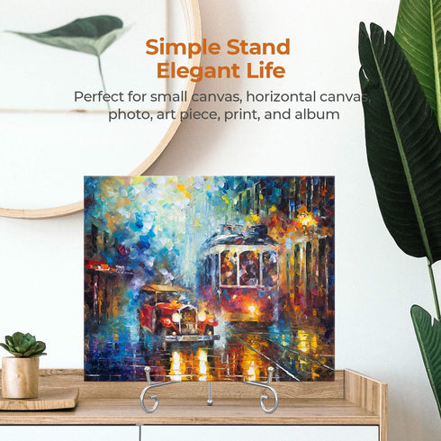 TR-LIFE Plate Stands for Display - 8 Inch Plate Holder Display Stand + Metal Easel Stand for Picture Frame, Decorative Plates, Photo, Book, Collec...