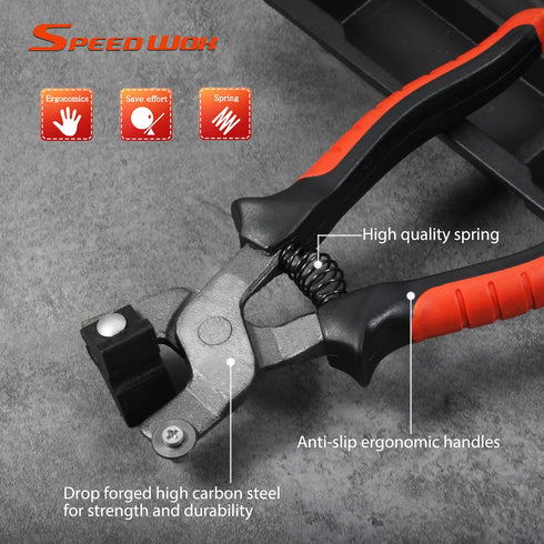 SPEEDWOX Mosaic Nippers 8" Tile Nippers with Strong Plastic Breaker Bar Scoring Wheel for Cutting Porcelain Ceramic Mirror Professional Glass Cutt...