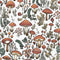Mushroom Wallpaper Peel and Stick Wallpaper White Wallpaper Stick and Peel Dark Leaf Contact Paper for Cabinets Waterproof Self Adhesive Wall Pape...