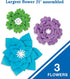 Carson Dellosa Creatively Inspired 3D Flower Bulletin Board Decorations, Blue, Purple, and Green Flower, Paper Flowers Decorations for Wall, Flowe...