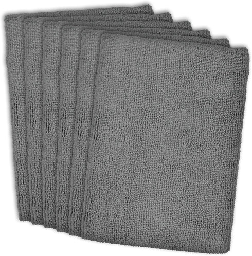 DII Cleaning Collection Microfiber Set, Dishtowel, 16x24, Gray, 6 Piece...
