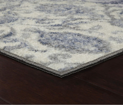 Maples Rugs Blooming Damask Area Rugs - Made in USA – Washable, Non Slip Indoor Carpet for Entryway, Foyer, Kitchen, and Bathroom, 1'8 x 2'10, Gre...