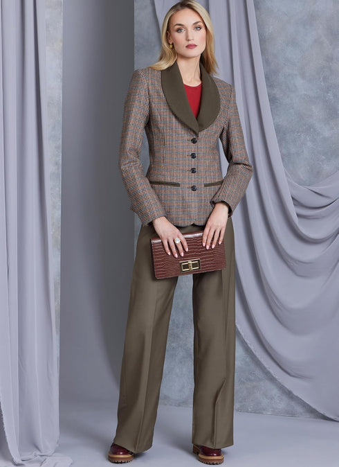 Vogue Misses' Semi-Fitted and Lined Jacket Sewing Pattern Kit, Design Code V1972, Sizes 16-18-20-22-24...