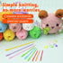 Easy Yarn for Beginners, 4x50g Chunky Thick Yarn with Easy-to-See Stitches, Cotton Yarn for Beginners with Crocheting Accessories for DIY Crocheti...