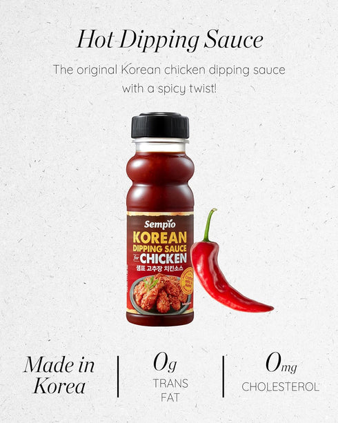 Sempio Korean Dipping Sauce for Chicken, Sweet & Spicy (8.5fl oz) - Authentic Gochujang-Based Sauce for Korean Fried Chicken. Versatile for Variou...