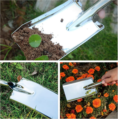 Garden Shovel Trowel Hand Shovels, Stainless Steel Gardening Tools for Transplanting Weeding Moving and Smoothing Digging Planting (3)...