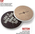 Clever & Funny Coasters for Drinks Absorbent with Box Holder - 6 Piece Ceramic Black Marble Coaster Set - Man Cave Decor...