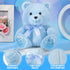 10 Inch Bear Stuffed Animal First Bear Baby Shower Bear Plush Toy for Wedding Birthday Baby Shower Party Favor Gift(Blue)...