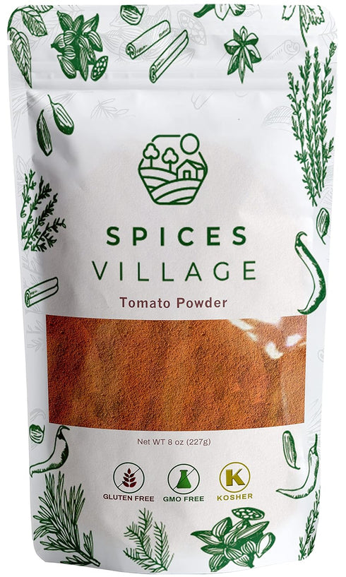 SPICES VILLAGE Tomato Powder for Cooking, Dried Tomato Powder, 8 Oz, Kosher, Gluten Free, Non GMO, Resealable Bulk Bag...