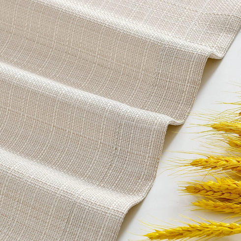 jinchan Beige Kitchen Curtains 24 Inch Linen Textured Tier Curtains Tab Top Cafe Curtains Farmhouse Short Small Window Curtains Light Filtering fo...