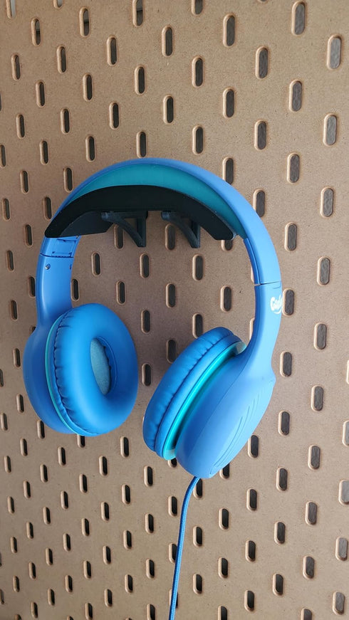 Just Hanging' Headphone Hanger Holder, Compatible with IKEA SKADIS pegboard (Matte Black)...