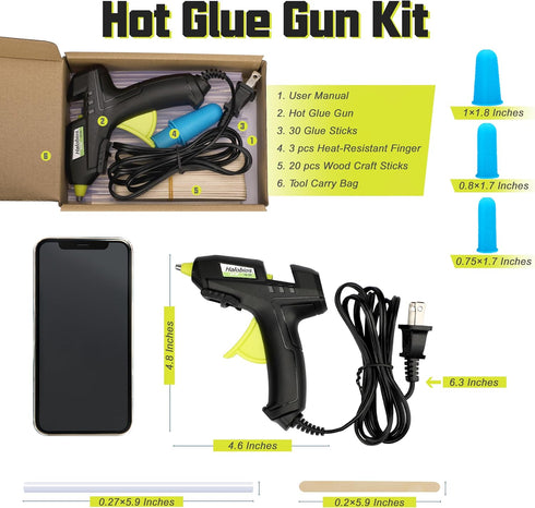 Mini Hot Glue Gun, Glue Gun and Sticks Set Mini Glue Gun with 30 Glue Sticks, Hot Glue Gun for School Office Crafts DIY Arts Quick Home Repairs...