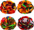 4 Pcs Men Kente Lapel Pin African Kente Print Handmade Flower Pin Suit Accessories Men for Formal Suits Shirt Clothes Gifts...