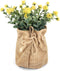 Realistic Yellow Artificial Daisy Flowers with Burlap Bag 17 cm Decorative Artificial Potted Plants...